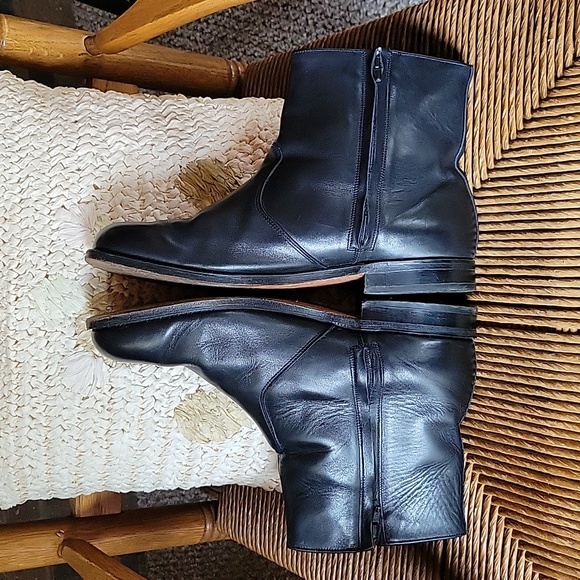 Hitchcock Exeter, EXTRA WIDE black leather chukka, ankle boots, size 10, 6E - Picture 5 of 12